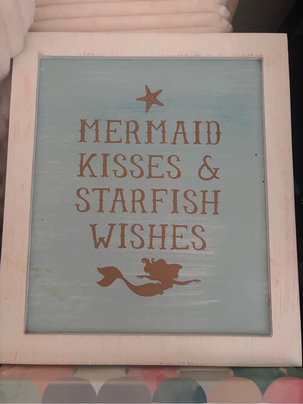 Mermaid Kisses & Starfish Wishes Wall Art  2 piece set